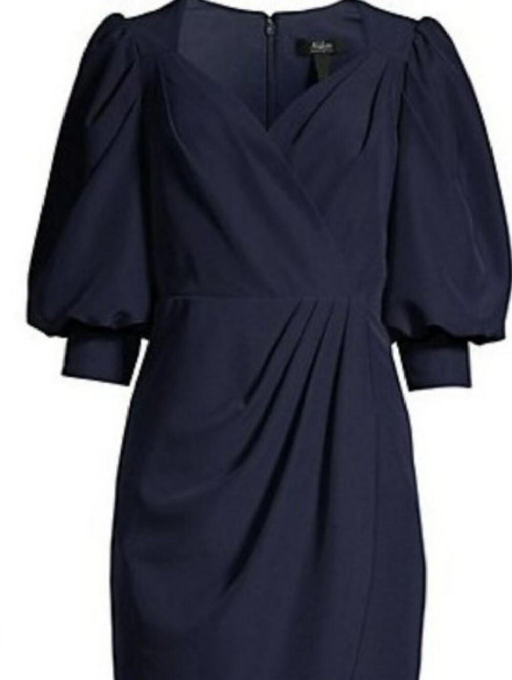 NWT Aidan Mattox Navy Puff Sleeve Cocktail Dress Size 4